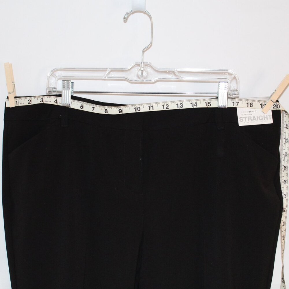 NY&C Vintage Y2K mid-rise 7th Avenue straight‎ leg crop black pants 18 BNWT - Picture 12 of 12